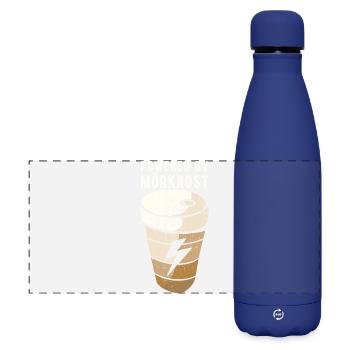 Powered By Mörkrost Schweden Kaffee - Matte Panorama Isolierflasche 500 ml - Dunkelblau  - Vorne