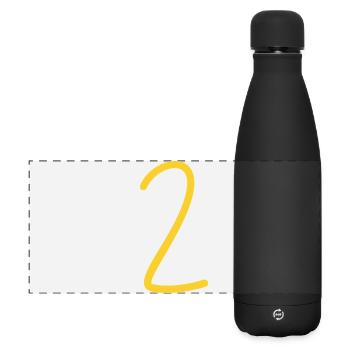 2 - Matte Panoramic Thermal Bottle 500 ml - black - Front