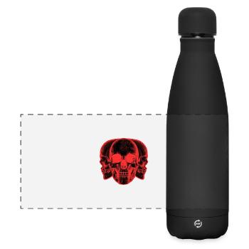 Red skulls - Matte Panorama Isolierflasche 500 ml - Schwarz - Vorne