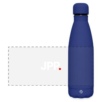 JPP | Humor Fatigue Minimalist Office - Matte Panoramic Thermal Bottle 500 ml - dark blue  - Front