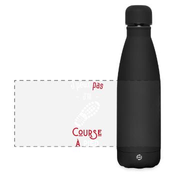 j'peux pas j'ai cours à pied - Gourde isotherme panoramique mate 500 ml - noir - Devant