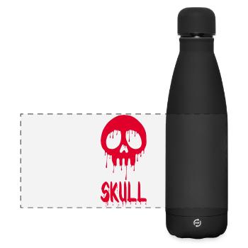Graffiti rouge tête de mort manga - Gourde isotherme panoramique mate 500 ml - noir - Devant