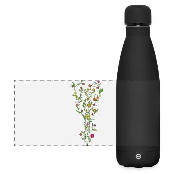 guitare florale - Enracinée dans la nature, jouée par le soo - Gourde isotherme panoramique mate 500 ml - noir - Devant