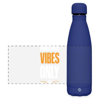 Pomeranian Vibes Only - Matte Panorama Isolierflasche 500 ml - Dunkelblau  - Vorne