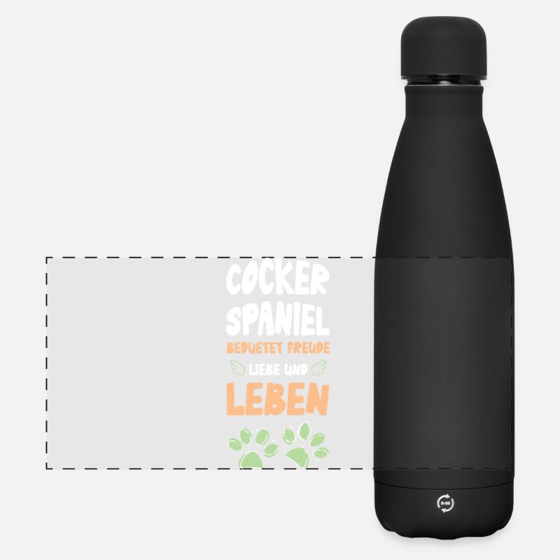 Cocker Spaniel Joie de vivre - Matte Panoramic Thermal Bottle 500 ml - black