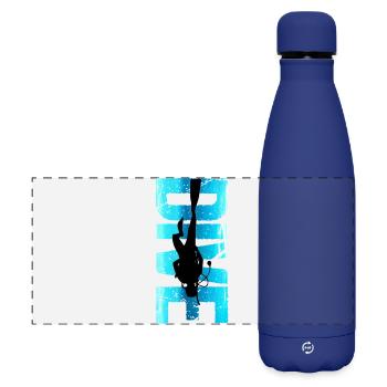 Taucher Design Retro Dive Outfit Geschenk - Matte Panorama Isolierflasche 500 ml - Dunkelblau  - Vorne