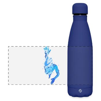 Swimming Colorful Swimming Men's Swimmers Boys - Matte Panoramic Thermal Bottle 500 ml - dark blue  - Front