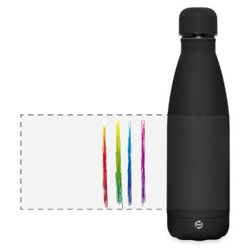 Bande de couleurs - Gourde isotherme panoramique mate 500 ml - noir - Devant
