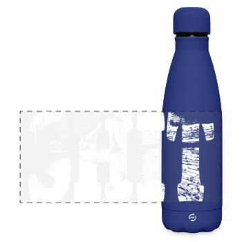 Shit - Matte Panorama Isolierflasche 500 ml - Dunkelblau  - Vorne