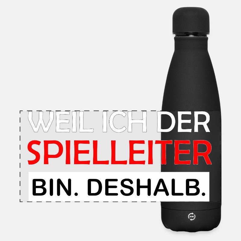 Weil ich der Spielleiter bin Deshalb RPG - Matte Panorama Isolierflasche 500 ml - Schwarz