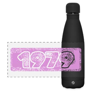 Né en 1979 - Gourde isotherme panoramique mate 500 ml - noir - Devant