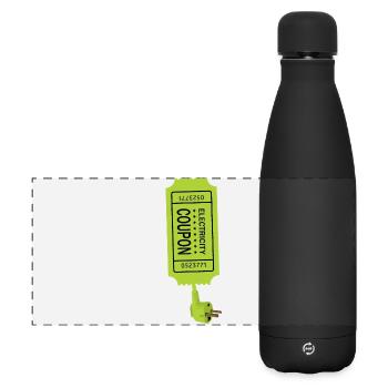 Strom Coupon - Matte Panorama Isolierflasche 500 ml - Schwarz - Vorne