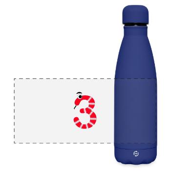 Numéro 3 Snake Rouge Enfants - Gourde isotherme panoramique mate 500 ml - bleu foncé  - Devant