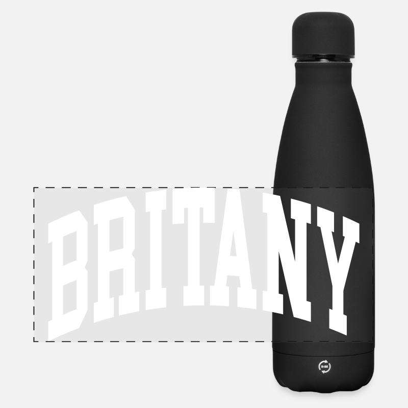 Britany - Matte Panorama Isolierflasche 500 ml - Schwarz