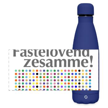 carnival - Matte Panoramic Thermal Bottle 500 ml - dark blue  - Front