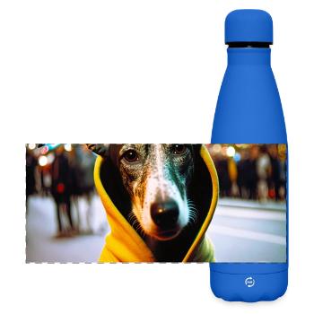 Anthropomorph 06 - Matte Panorama Isolierflasche 500 ml - Königsblau - Vorne