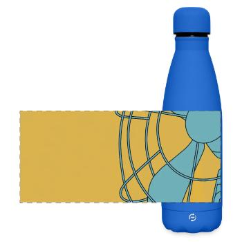Stay Cool – Modernes Ventilator Poster - Matte Panorama Isolierflasche 500 ml - Königsblau - Vorne