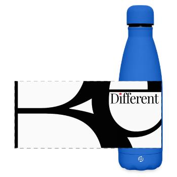 Be Different – Minimalist Typography Design - Matte Panorama Isolierflasche 500 ml - Königsblau - Vorne