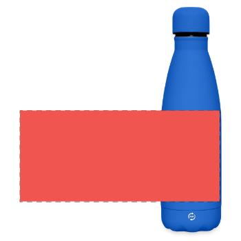 Ruhe entsteht durch Abstand Poster - Matte Panorama Isolierflasche 500 ml - Königsblau - Vorne