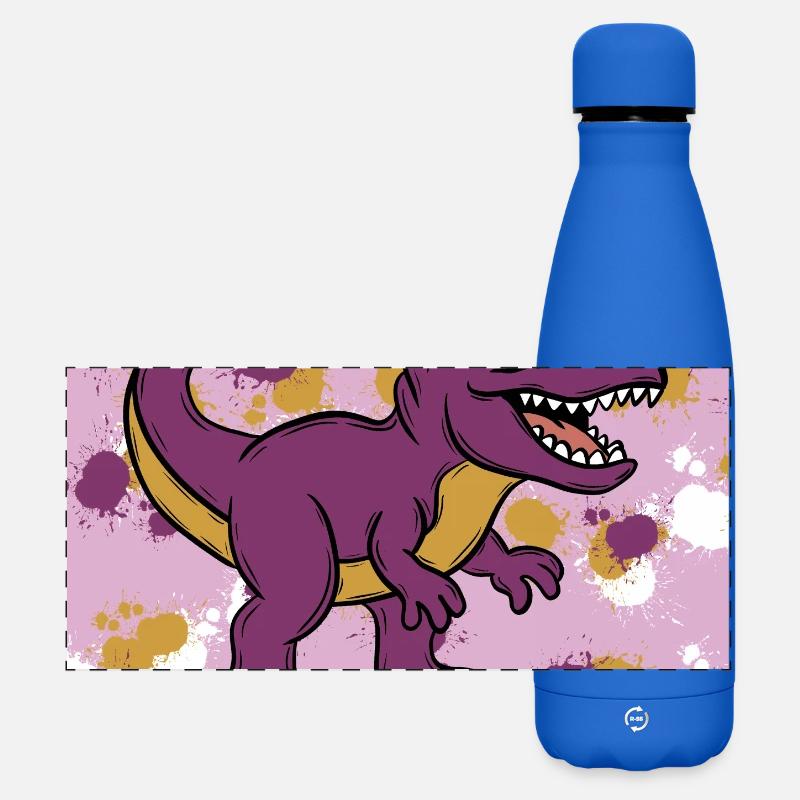 Allosaurus Dino - Matte Panorama Isolierflasche 500 ml - Königsblau