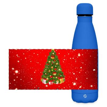 merry christmas version 2 - Matte Panoramic Thermal Bottle 500 ml - royal blue - Front