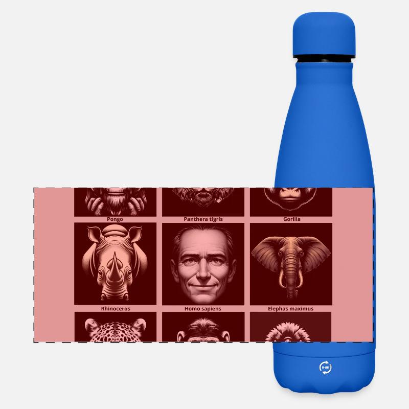 Endangered species - Matte Panoramic Thermal Bottle 500 ml - royal blue