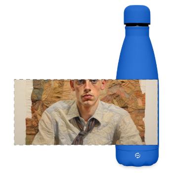 Patchwork Portrait Vintage - Matte Panorama Isolierflasche 500 ml - Königsblau - Vorne