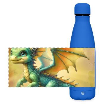 dragon - Matte Panoramic Thermal Bottle 500 ml - royal blue - Front
