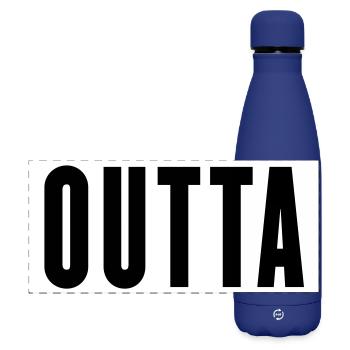 Straight outta Suhl (Farben änderbar) - Matte Panorama Isolierflasche 500 ml - Dunkelblau  - Vorne