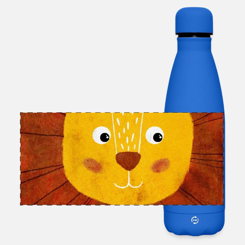 Radiant lion friend - Matte Panoramic Thermal Bottle 500 ml - royal blue