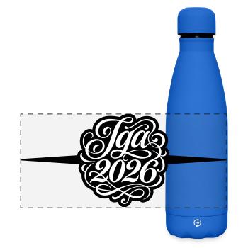 Jga 2026 Enterrement de vie de garçon - Gourde isotherme panoramique mate 500 ml - bleu roi - Devant