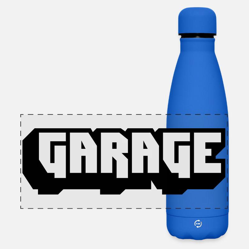 Garage-Musik - Matte Panorama Isolierflasche 500 ml - Königsblau
