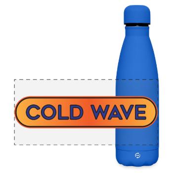 Cold Wave Neon Gradient - Matte Panoramic Thermal Bottle 500 ml - royal blue - Front