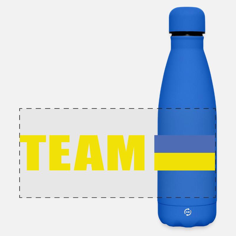 Support Team Ukraine - Matte Panoramic Thermal Bottle 500 ml - royal blue