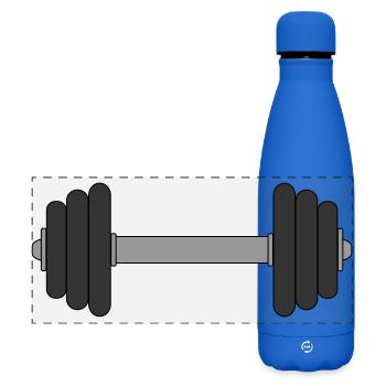 Dumbbell - Matte Panoramic Thermal Bottle 500 ml - royal blue - Front