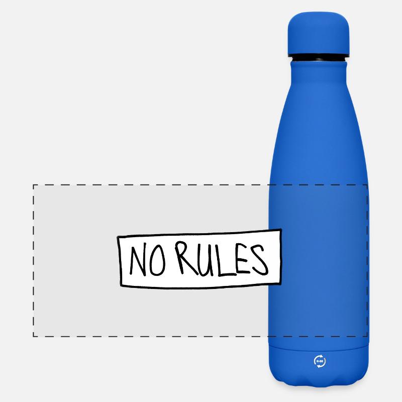 NO RULES - Gourde isotherme panoramique mate 500 ml - bleu roi