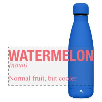 WATERMELON Wassermelone - Matte Panorama Isolierflasche 500 ml - Königsblau - Vorne