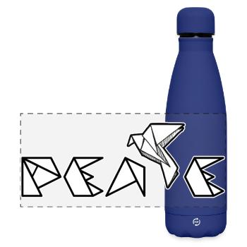 Peace - Matte Panoramic Thermal Bottle 500 ml - dark blue  - Front