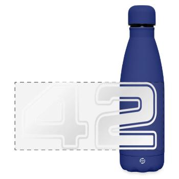 NERDY pour toujours - 42 - Gourde isotherme panoramique mate 500 ml - bleu foncé  - Devant