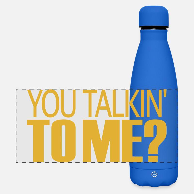 Redest du mit mir? - Matte Panorama Isolierflasche 500 ml - Königsblau