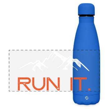 Führe es aus. - Matte Panorama Isolierflasche 500 ml - Königsblau - Vorne
