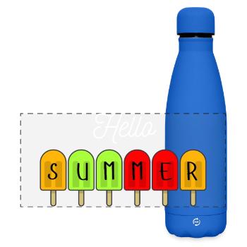 Hello Summer Popsicles - Matte Panoramic Thermal Bottle 500 ml - royal blue - Front