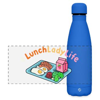 Mittagessen Schule Cafeteria Crew - Matte Panorama Isolierflasche 500 ml - Königsblau - Vorne