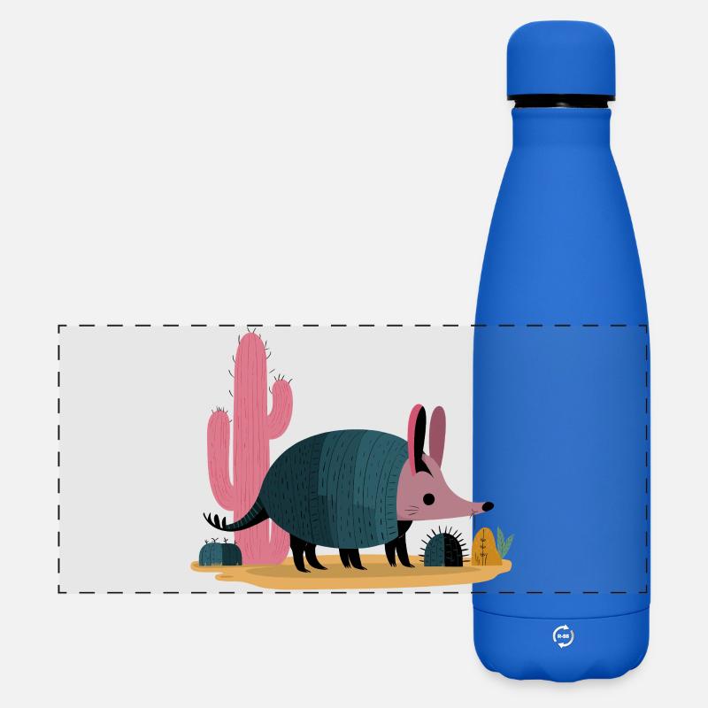 Armadillo – Cactus Vibes - Matte Panoramic Thermal Bottle 500 ml - royal blue