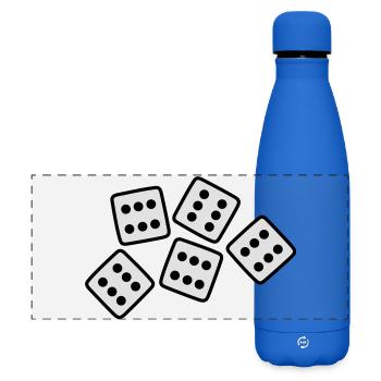 Dice - 30 years Birthday - Matte Panoramic Thermal Bottle 500 ml - royal blue - Front
