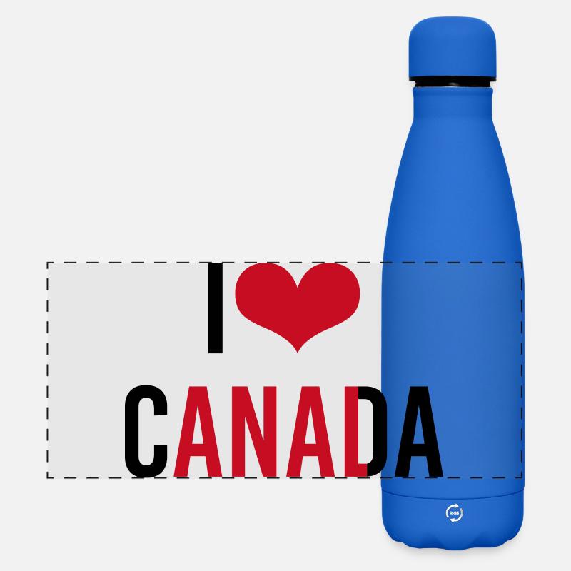 J’aime le Canada - Gourde isotherme panoramique mate 500 ml - bleu roi