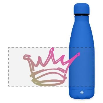 Gradient Kronen-Skizze - Matte Panorama Isolierflasche 500 ml - Königsblau - Vorne
