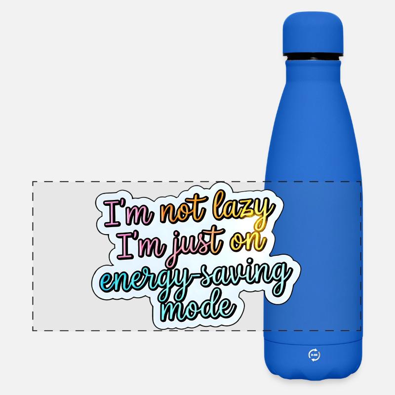 Not lazy – power saving mode - Matte Panoramic Thermal Bottle 500 ml - royal blue