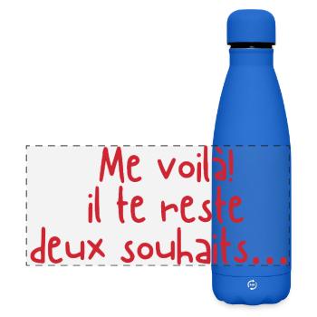 Here I am, you have two wishes left - humor - Matte Panoramic Thermal Bottle 500 ml - royal blue - Front