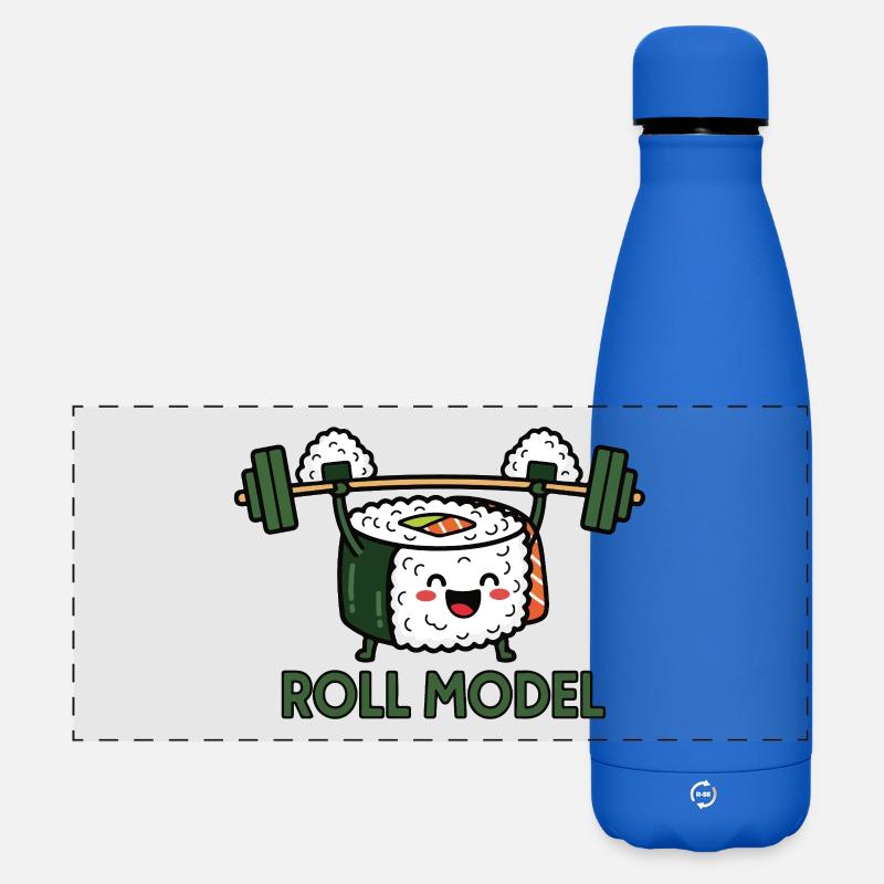 Sushi Strength - Matte Panoramic Thermal Bottle 500 ml - royal blue